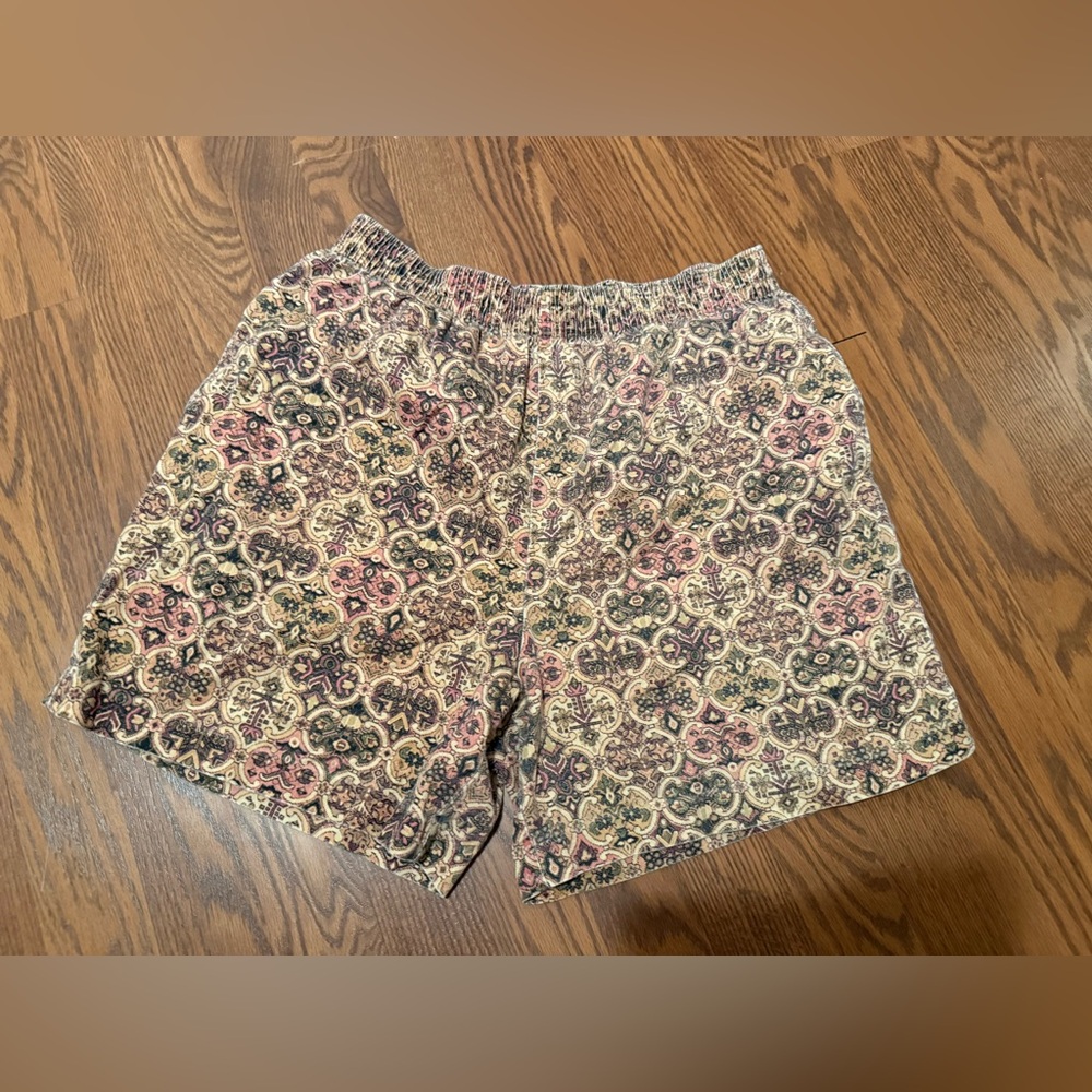 80s printed pull on shorts